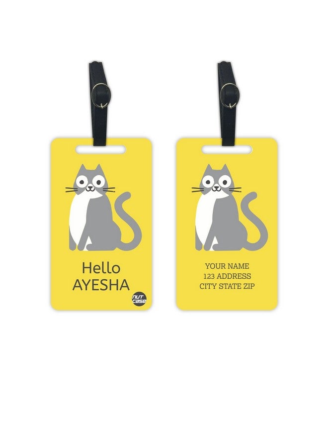 Nutcase Personalized Metal Luggage Travel Baggage Tags from Nutcase - Set of 2 Tags - CAT Lovers