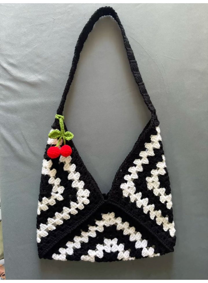 CROCHKA Elegant Handmade Summer Crochet Shoulder Bag - Image 1