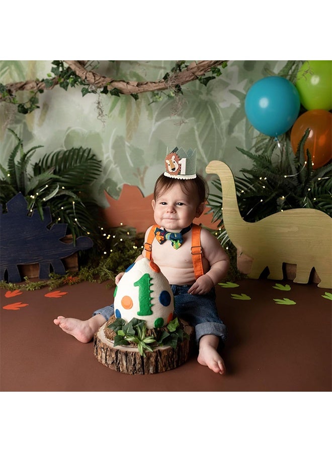 Lemon Lion 1st Birthday Crown, First Glitter Crown Hat for Baby's 1st Birthday Party Photo Booth Props Girl or Boy Baby Shower Decor - Image 3