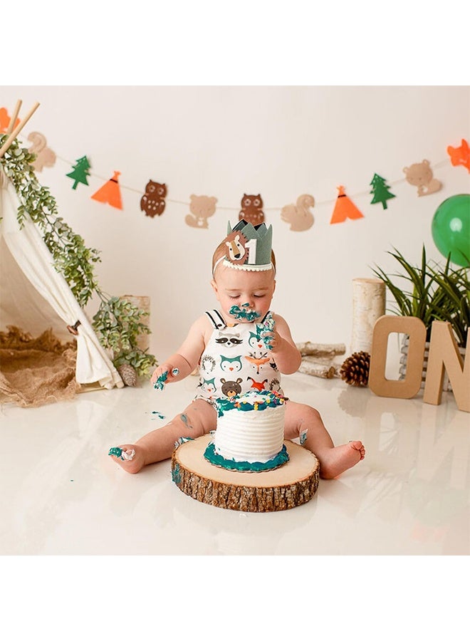 Lemon Lion 1st Birthday Crown, First Glitter Crown Hat for Baby's 1st Birthday Party Photo Booth Props Girl or Boy Baby Shower Decor - Image 4