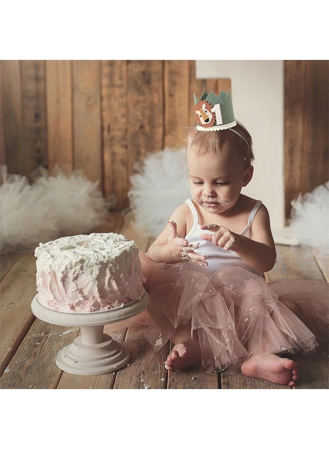 Lemon Lion 1st Birthday Crown, First Glitter Crown Hat for Baby's 1st Birthday Party Photo Booth Props Girl or Boy Baby Shower Decor - Image 5