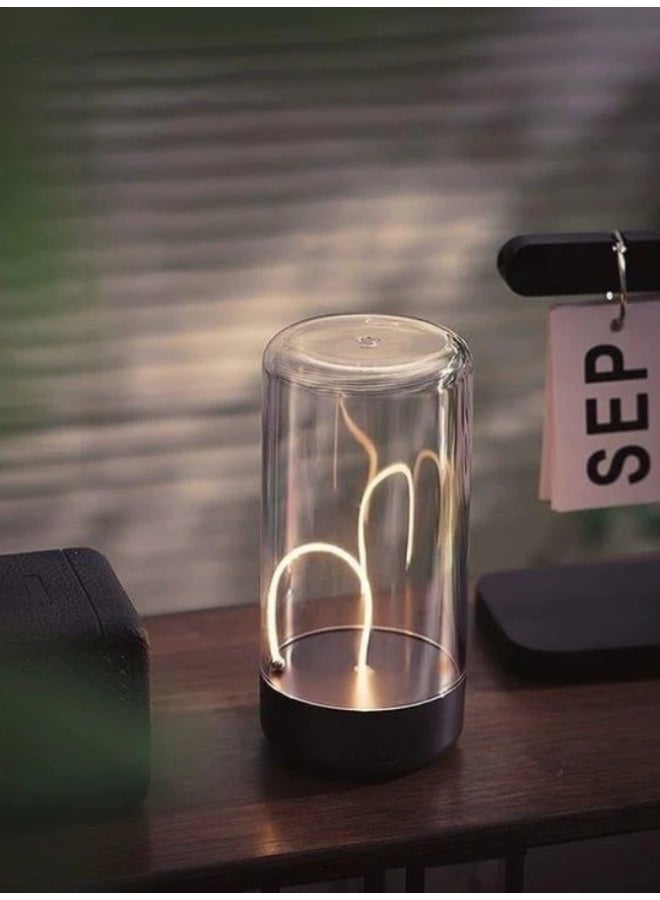 Executive LLC Mini Megnatic LED Desk Table Lamp Cordless LED Desk Lamp Rechargeable Modern Night Lights Portable Nightstand Lamps Unique Ambient Light Mood Lighting for Bedroom, Beside, Nursery - Image 3