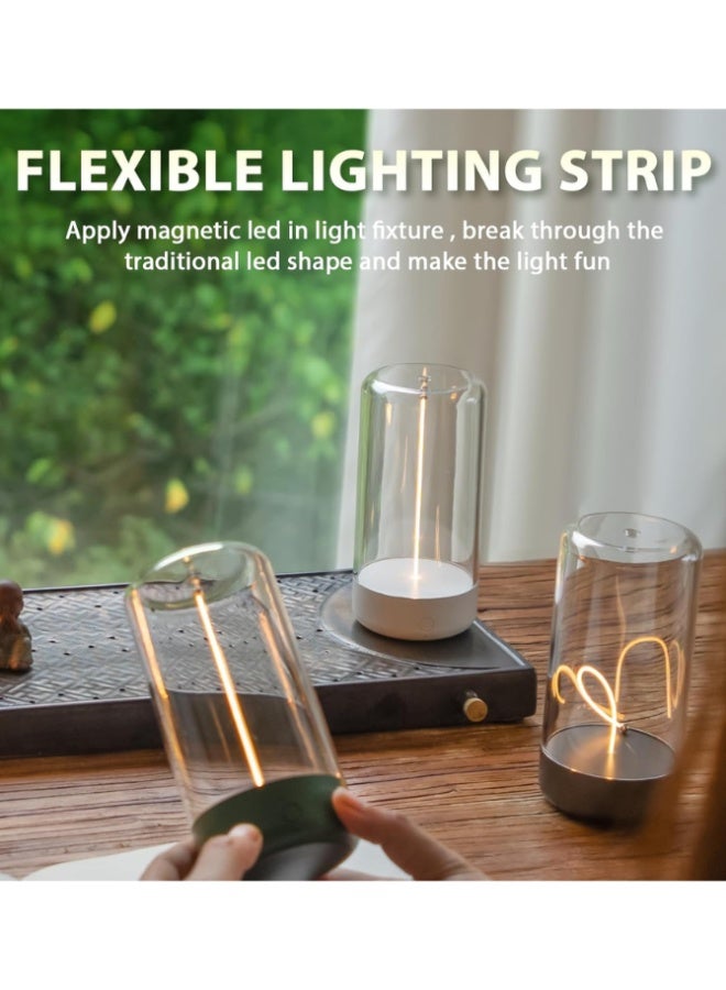 Executive LLC Mini Megnatic LED Desk Table Lamp Cordless LED Desk Lamp Rechargeable Modern Night Lights Portable Nightstand Lamps Unique Ambient Light Mood Lighting for Bedroom, Beside, Nursery - Image 4