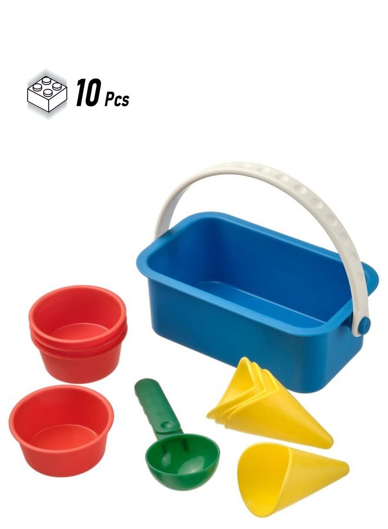 Zaboon 10-Piece Sand Ice-Cream Set, Multicolour - Image 1