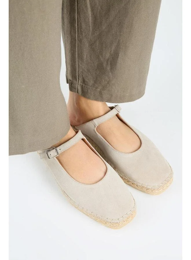 Manijero  Silvia Women's Genuine Leather Single-strap Sabot Beige Slipper. for Women | Best Price UAE