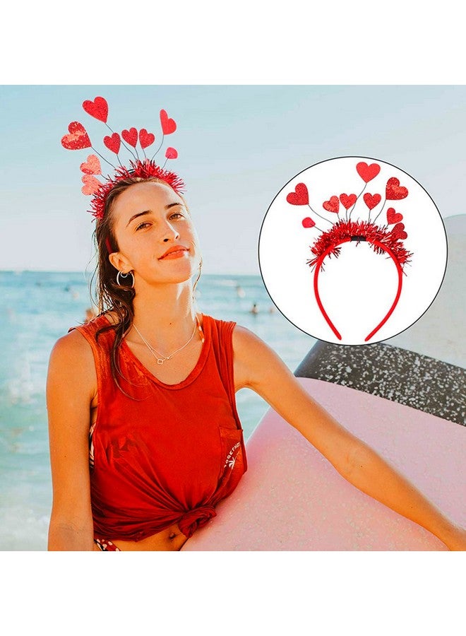 سوتشات عصابة رأس Soochat على شكل قلب لعيد الحب، لامعة باللون الأحمر، مناسبة لحفلات الزفاف وأعياد الميلاد ومستلزماتها - Image 5