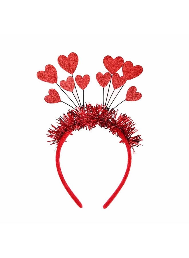 سوتشات عصابة رأس Soochat على شكل قلب لعيد الحب، لامعة باللون الأحمر، مناسبة لحفلات الزفاف وأعياد الميلاد ومستلزماتها - Image 1
