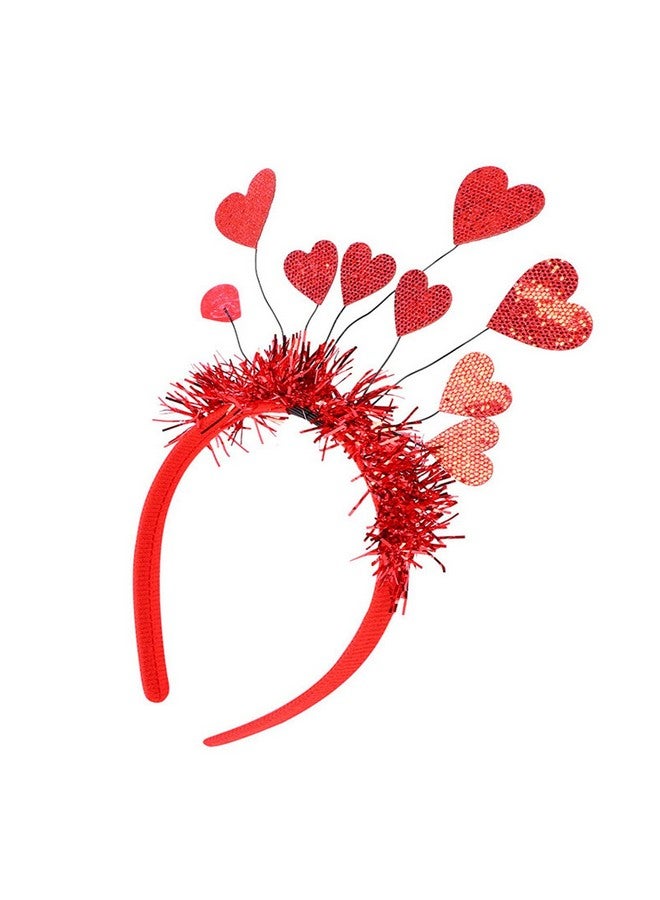 سوتشات عصابة رأس Soochat على شكل قلب لعيد الحب، لامعة باللون الأحمر، مناسبة لحفلات الزفاف وأعياد الميلاد ومستلزماتها - Image 2