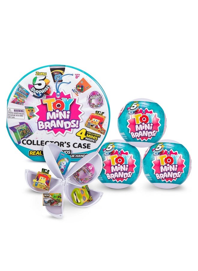 5 Surprise 5 Surprise Toy Mini Brand Series 1 Collector's Kit - Amazon Exclusive Mystery Capsule Real Miniature Toys by Zuru (3 Capsules + 1 Collector's Case), Multicolor  - Image 1