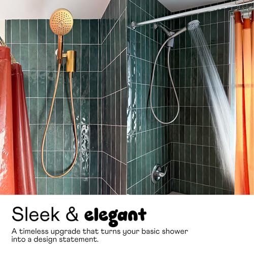 Sproos! Sproos - Handheld Shower Head, High Pressure, 3 Spray Functions Plus Pause, Extra Long 70 Inch Hose - Eco-friendly Materials - Easy DIY Installation - High Pressure Performance - Red - Image 3