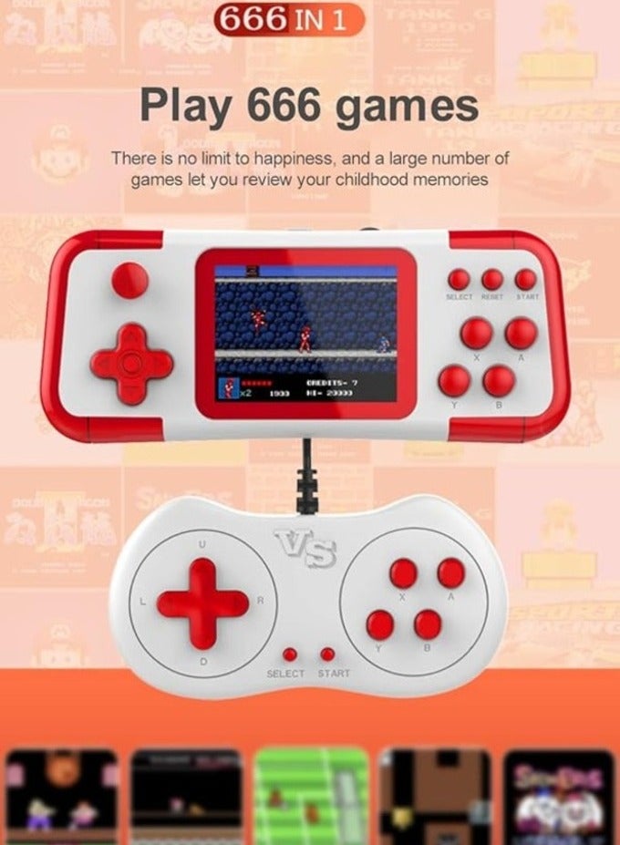 Handheld Game Console, Retro Game Console Built-in 600 Games, 3.0" HD Color Screen, AV Output, Dual 3D Joysticks, Handheld Emulator Console - Image 3