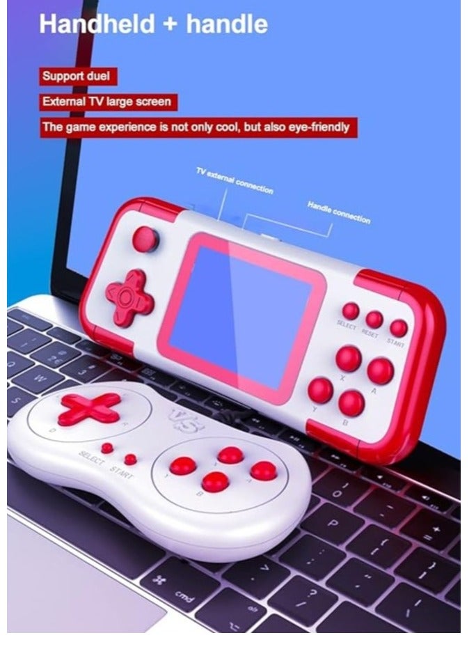 Handheld Game Console, Retro Game Console Built-in 600 Games, 3.0" HD Color Screen, AV Output, Dual 3D Joysticks, Handheld Emulator Console - Image 2
