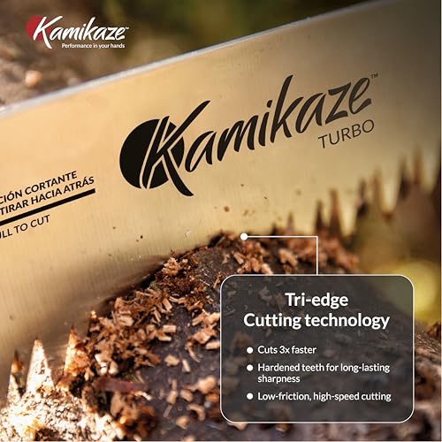 EZ Kut Kamikaze Saw Curved Blade with Scabbard - 19.3 Inch Heavy Duty Pruning - Carbon Hardened Steel Japanese Technology- Best Pruning Saw for Tree Trimming - Image 3
