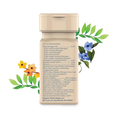 Organic Plant Magic - Truly Organic™ Easy to Use Soluble Plant Food Shaker: All-Purpose Fertilizer Concentrate for All Flower Vegetable Herb Fruit Tree Indoor Garden & House Plants [One 3 oz Shaker] - Image 2