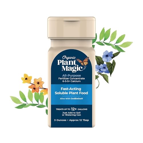 Organic Plant Magic - Truly Organic™ Easy to Use Soluble Plant Food Shaker: All-Purpose Fertilizer Concentrate for All Flower Vegetable Herb Fruit Tree Indoor Garden & House Plants [One 3 oz Shaker] - Image 1