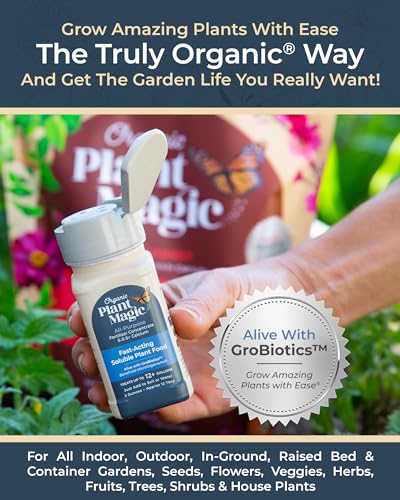 Organic Plant Magic - Truly Organic™ Easy to Use Soluble Plant Food Shaker: All-Purpose Fertilizer Concentrate for All Flower Vegetable Herb Fruit Tree Indoor Garden & House Plants [One 3 oz Shaker] - Image 3
