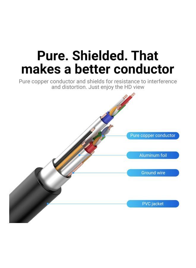 NIBEMINENT Female To VGA Extension Cable 1meter Black - Image 5