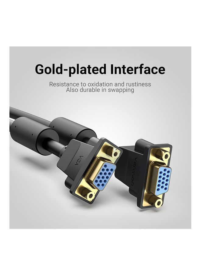 NIBEMINENT Female To VGA Extension Cable 1meter Black - Image 4