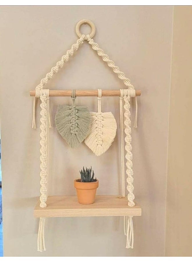 انتيكيانو حامل مكرمية للديكور بنمط بوهو من حياة، قطن، متعدد الألوان