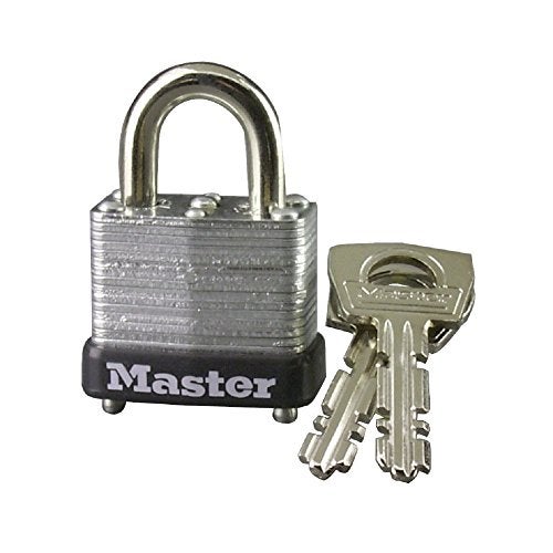 Master Lock 8596D Laminated Steel Padlock with Key, Warded Lock - Image 2