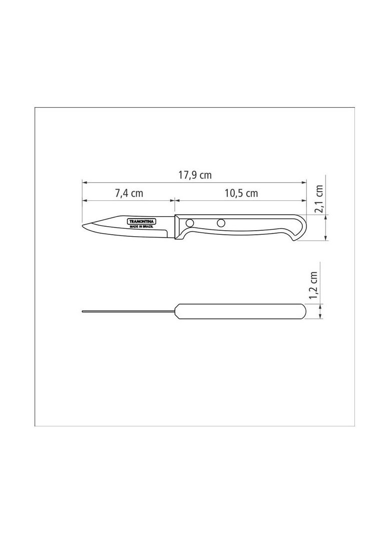 TRAMONTINA Since 1911,Made in Brazil- 3 inch Vegetable and fruit knife  - Image 3