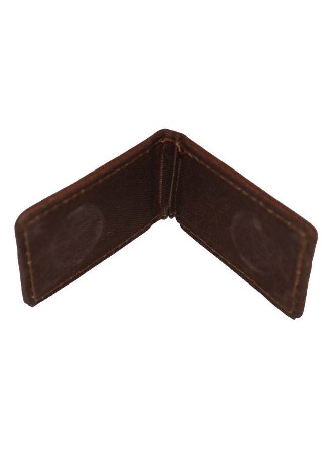 LB LEATHERBOSS Genuine Leather Slim Magnetic Minimalist Bifold Money Clip Cash Holder Wallet, Brown - Image 4