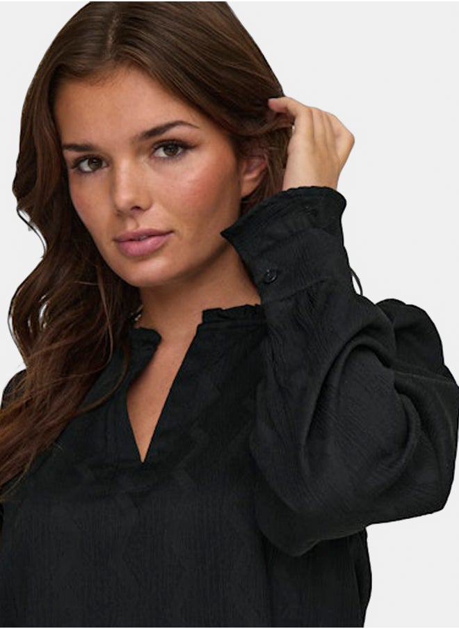 ONLY Onldia L/S V-Neck Collar Top Cs Jrs  - Image 3