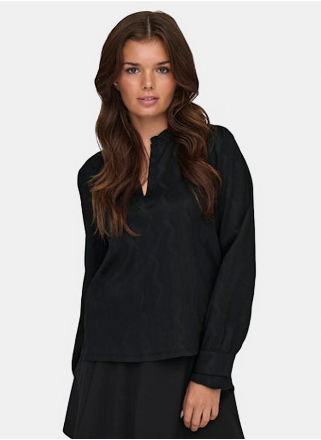 ONLY Onldia L/S V-Neck Collar Top Cs Jrs  - Image 4