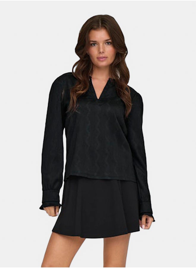 ONLY Onldia L/S V-Neck Collar Top Cs Jrs  - Image 1