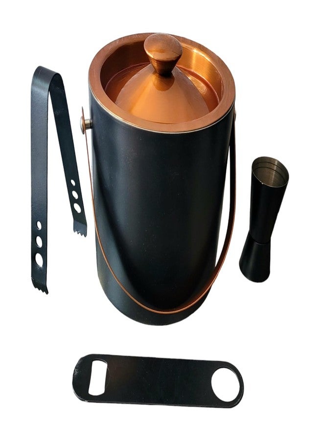 Proniks Stainless Steel Ice Bucket (1.5L) with Ice Tong,Peg Measure,Opener for Home,Bars and Restaurant and for Cocktail Parties in Multicolors (Medium) - Image 2