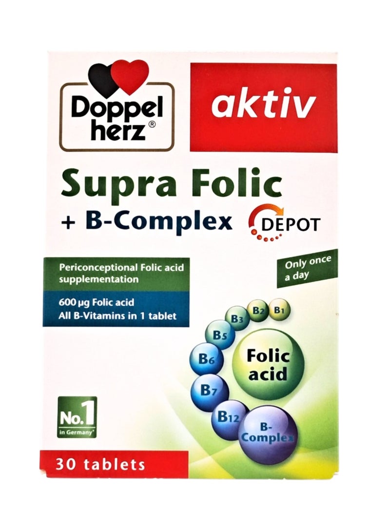 Doppelherz Supra Folic+B Complex Tablet 30"S