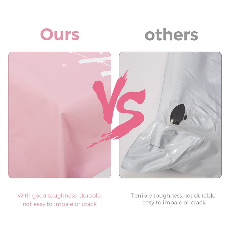 Metronic أكياس شحن بولي ميتروينك 14.5x19 50 قطعة | تصميم محدث لأكياس الشحن مع مقبض | أكياس شحن للأعمال الصغيرة مع لاصق ذاتي | سهلة الحمل، مقاومة للماء ومقاومة للتمزق، أكياس باللون الوردي - Image 3