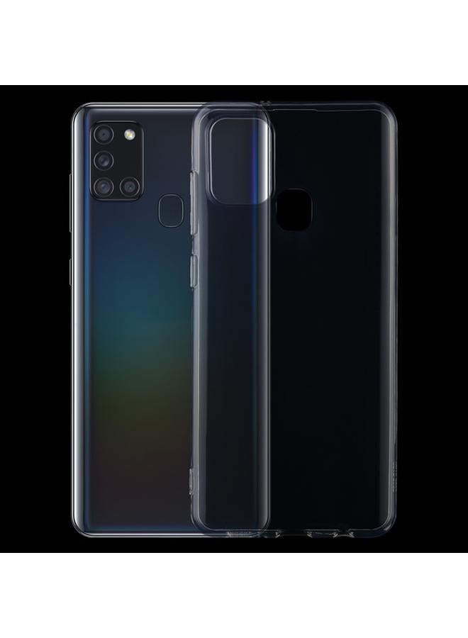 S-TOP Case For Samsung Galaxy A21s 0.75mm Ultra-thin Transparent TPU Soft Protective Case - Image 1