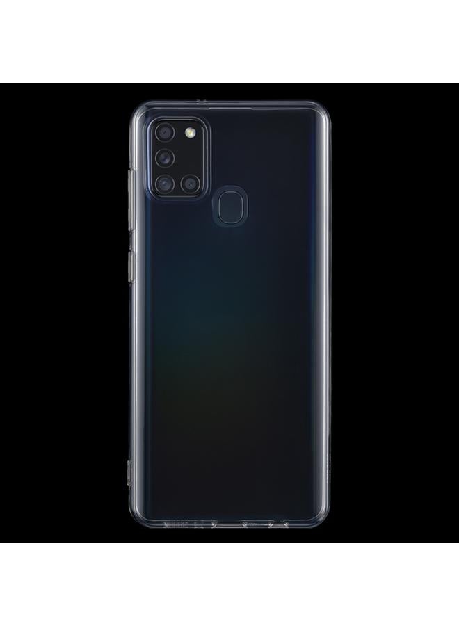 S-TOP Case For Samsung Galaxy A21s 0.75mm Ultra-thin Transparent TPU Soft Protective Case - Image 2
