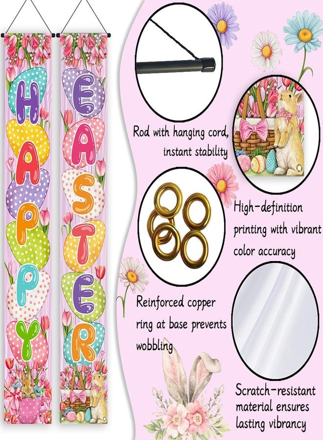 Yarcooly Easter Decorations Happy Easter Banner Religious Jesus Front Porch Welcome Sign Decorations and Supplies for Home Party - Image 3