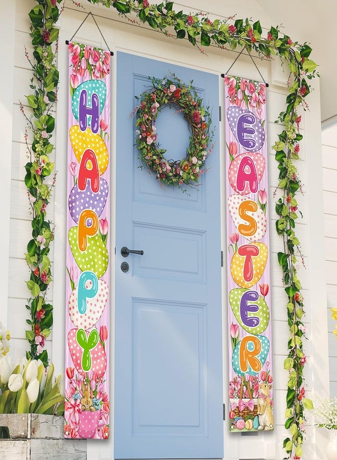 Yarcooly Easter Decorations Happy Easter Banner Religious Jesus Front Porch Welcome Sign Decorations and Supplies for Home Party - Image 4