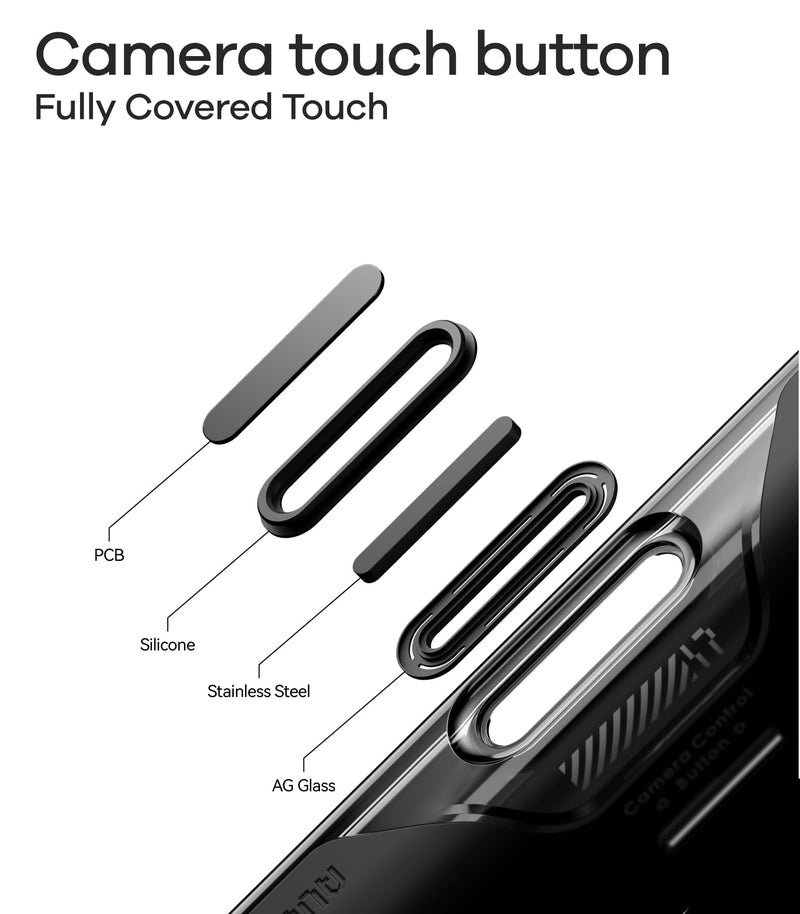 Aulumu A17 iPhone 17 Pro Max Magnetic Thermal Case | CoolHyper | with Camera Control | IMD Technology | Compatible with Magsafe | Touch Translucent White - Image 5