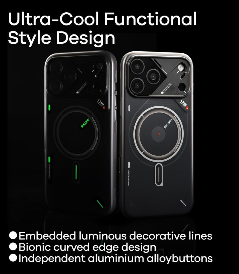 Aulumu A17 iPhone 17 Pro Max Magnetic Thermal Case | CoolHyper | with Camera Control | IMD Technology | Compatible with Magsafe | Touch Translucent White - Image 4