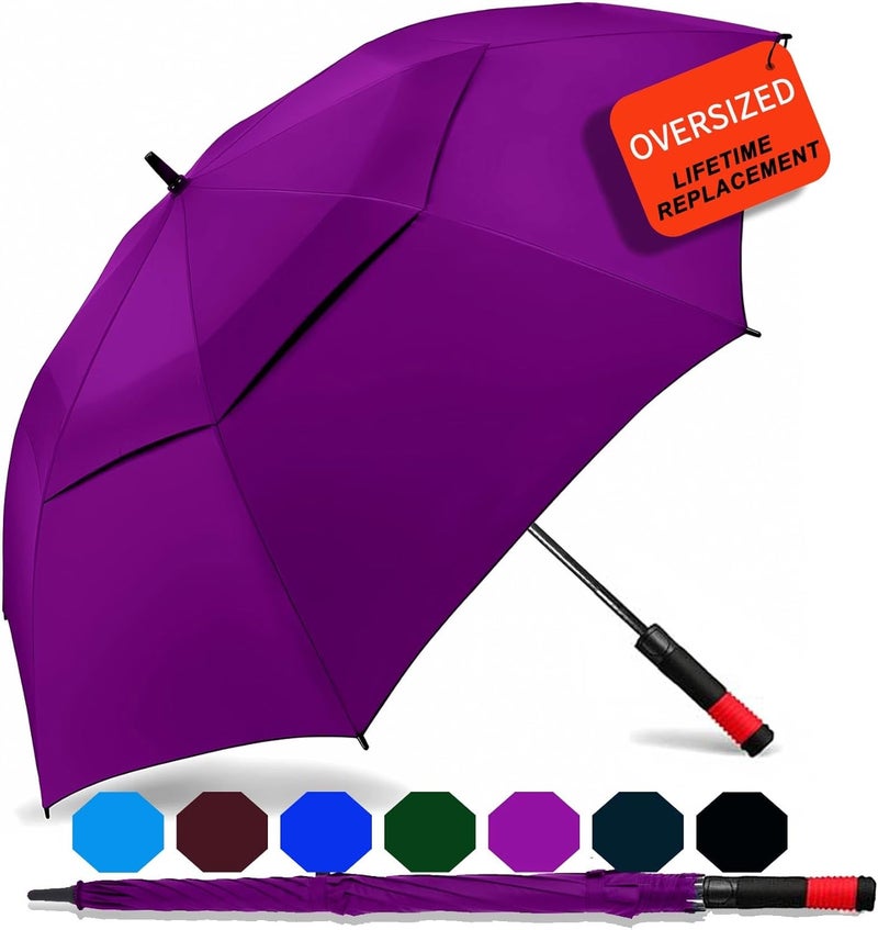 SIEPASA Golf Umbrella Large 62/68/72 Inch Automatic Open Golf Umbrella Extra Large Oversize Double Canopy Vented Umbrella Windproof Waterproof for Men and Women. - Image 1