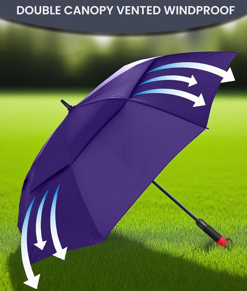 SIEPASA Golf Umbrella Large 62/68/72 Inch Automatic Open Golf Umbrella Extra Large Oversize Double Canopy Vented Umbrella Windproof Waterproof for Men and Women. - Image 3