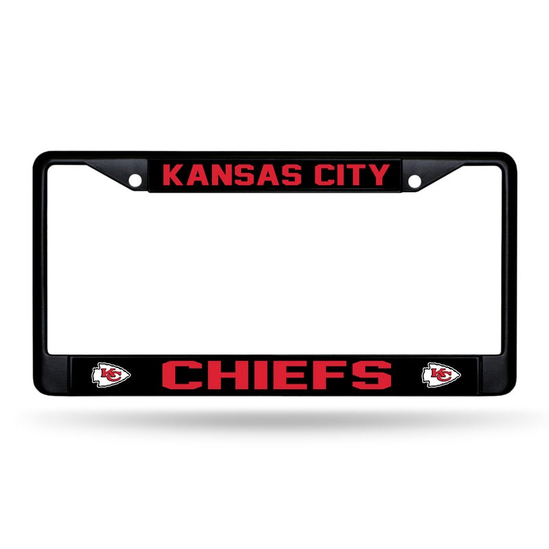Rico Industries NFL Football Kansas City Chiefs Black Chrome Frame with Printed Inserts 12 x 6 CarTruck Auto Accessory - Image 2