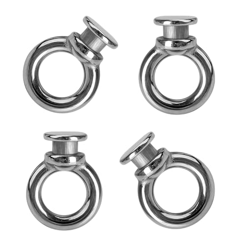 Hasanbar Boat Fender Bumper Hanging Holder Locks, Boat Bumper Clips Boat Fender Eye Stainless Steel Boat Fender Hangers Boat Fender Clips Bumper Clips, Silver - 4 Pcs - Image 1
