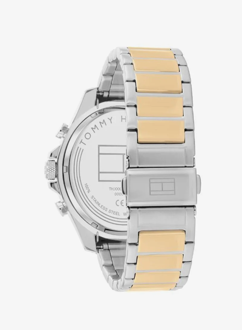 Tommy Hilfiger  Men's Multifunction Watch, Green Dial, Two-Tone Stainless Steel Strap for Men | Best Price UAE