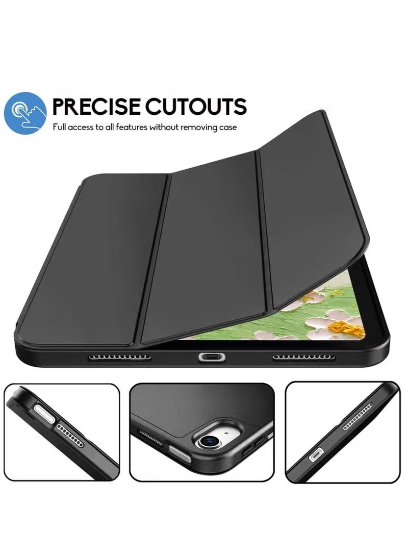 ACLIX iPad 10th Generation Case 2022 with Pencil Holder - Soft TPU Back Protective Smart Trifold Stand Cover for iPad 10.9 Inch (10th Gen), Auto Wake/Sleep - Black  - Image 1