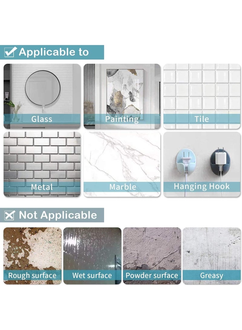 شريط نانو سحري مزدوج الجوانب 24 مم × 3 م - قطعتان، شفاف، قابل لإعادة الاستخدام، قابل للغسل ومقاوم للماء، شريط تثبيت أكريليك، لاصق قوي لتعليق الجدران، تثبيت السجاد، ديكور المنزل، لا حاجة للثقب، لا يترك أثراً وسهل الإزالة - Image 3