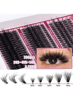 JS Single Cluster False Lashes Set, 3D/4D/5D Multiple Sizes Eyelashes with Eye Black, Mascara Comb, Eyelash Glue and Tweezers, Dense Natural Look Eyelashes, Curl Extension Lashes Eyelashes Set  - Image 3