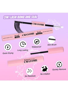 JS Single Cluster False Lashes Set, 3D/4D/5D Multiple Sizes Eyelashes with Eye Black, Mascara Comb, Eyelash Glue and Tweezers, Dense Natural Look Eyelashes, Curl Extension Lashes Eyelashes Set  - Image 5