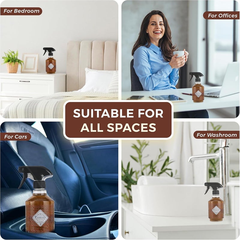 PASSAGE Air Freshener V, 400 ML - Caramel, Vanilla, Patchouli & Woody Odor Eliminator | Long-Lasting Air Freshener for Home & Office | Ideal for Any Room & Season | Safe on Fabrics & Surfaces - Image 4