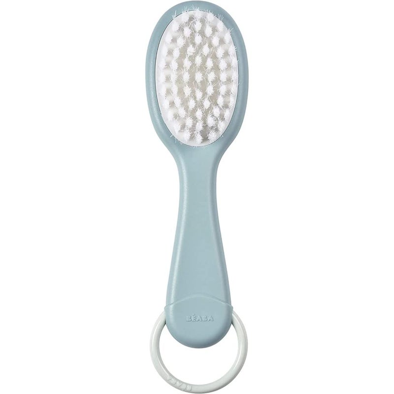 Baba Beaba Brush & Comb Set - Baby Grooming Kit with Soft Bristle, Ergonomic Handles, Easy Grip, For Infants to Toddlers, Green Blue, 0m+ - Image 2