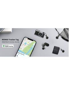 Momax MOMAX Tracker Tag, Lost Key Finder Works with Apple Find My(iOS Only), Key Tracker with APP,Sound Location, 1 Year Replaceable Battery, Key Locator for Kid, Wallet ,Pet,(Black, 4-Pack)  - Image 3